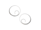 Scrolling Hoop Earrings by E.L. Designs in Sterling Silver