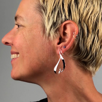 Kinetic Earrings on Model